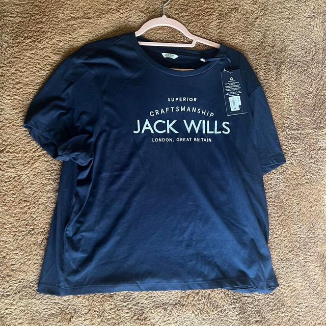 Jack Wills Women's T-shirt - Navy/Blue - 16 on Productcaster.