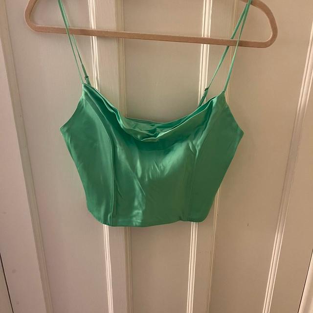 Zara Women's Crop top - Green - S on Productcaster.