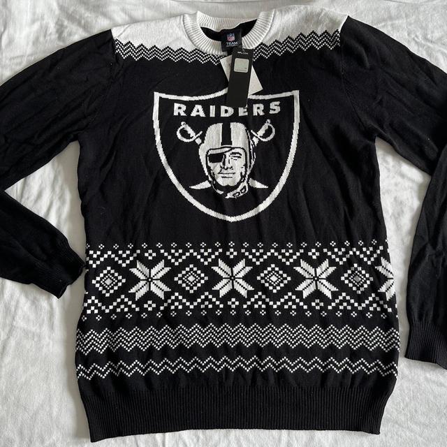 NFL Men's Jumper - Black/White - M on Productcaster.