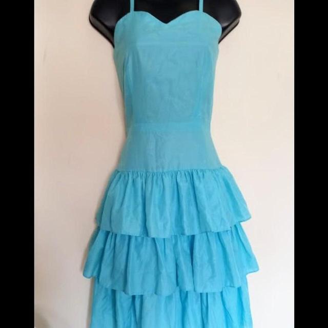 Vintage Women's Babydoll Dress - Blue - 8 on Productcaster.