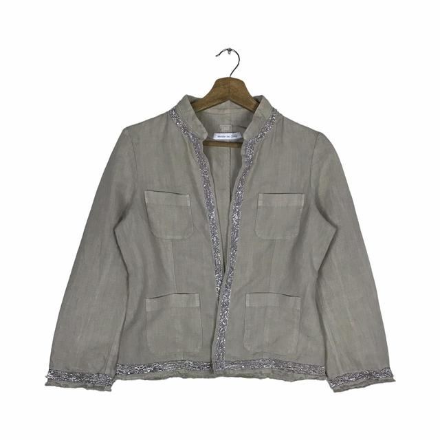 120% Lino Women's Cardigan - Grey - S on Productcaster.