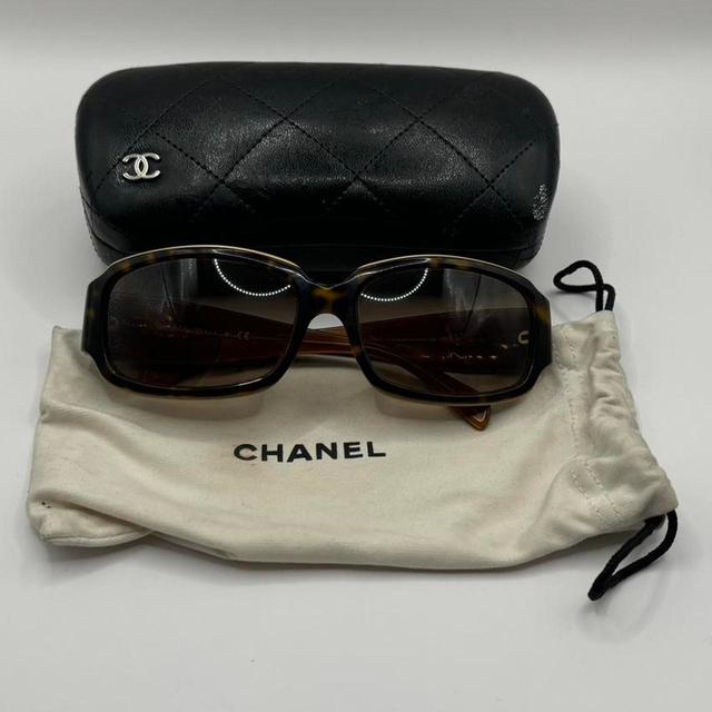 Chanel Women's Sunglasses - Brown/Black on Productcaster.