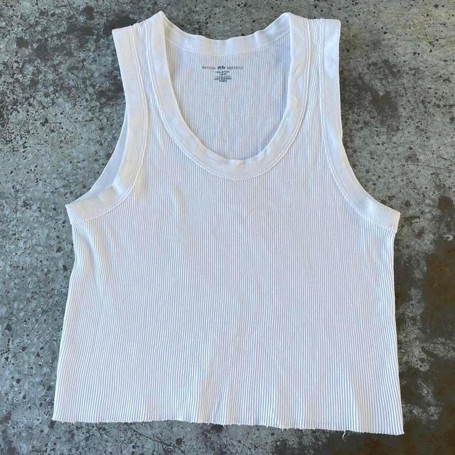 Brandy Melville Women's Vest - White - One size on Productcaster.