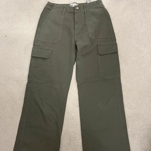 Zara Women's Trousers - Khaki - UK 6 on Productcaster.