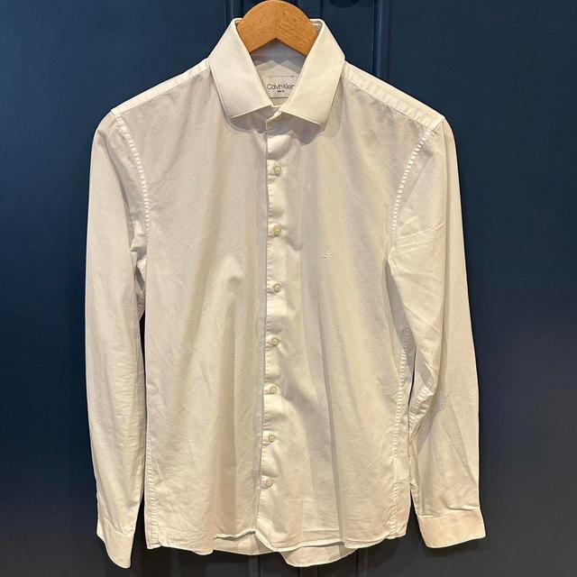 Calvin Klein Men's Shirt - White - M on Productcaster.