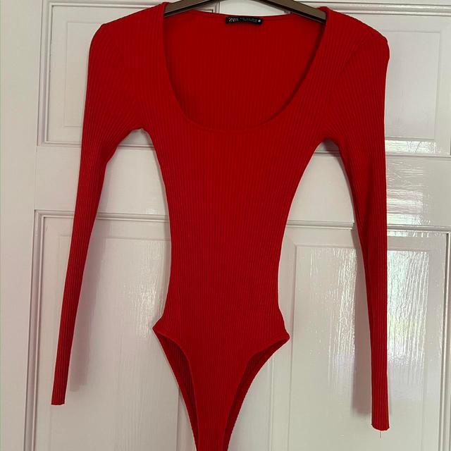 Zara Women's Bodysuit - Red/Orange - S on Productcaster.