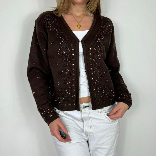 Vintage Women's Cardigan - Brown - M on Productcaster.