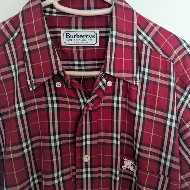 Burberry Men's Shirt - Red - M on Productcaster.