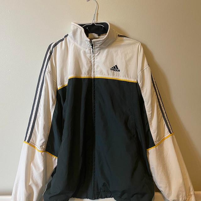 Adidas Men's Lightweight Jacket - White/Navy - L on Productcaster.