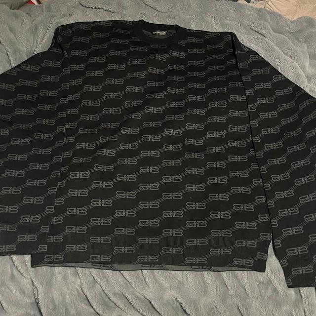 Balenciaga Men's Jumper - Black/Grey - L on Productcaster.