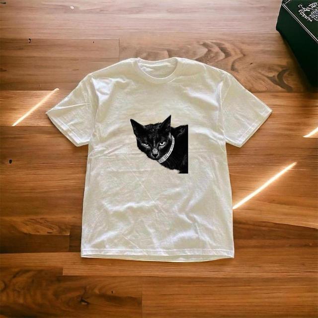 Women's T-shirt - White/Black - XL on Productcaster.