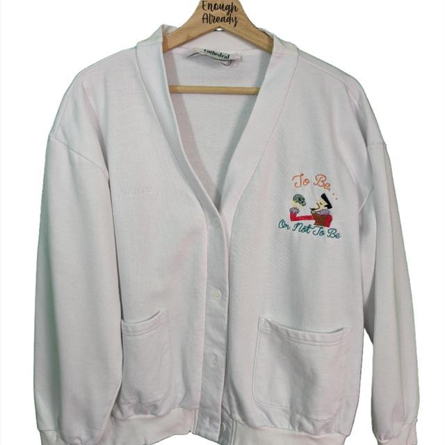 Vintage Women's Cardigan - White - M on Productcaster.