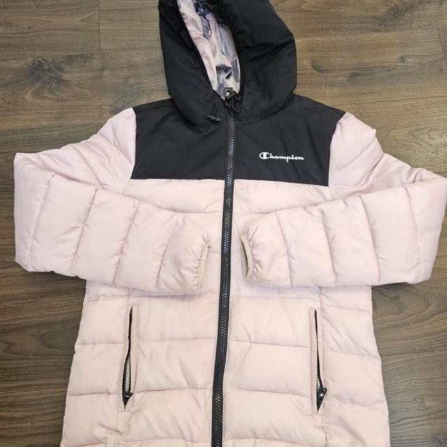 Champion Women's Puffer Jacket - Pink - UK 12 on Productcaster.