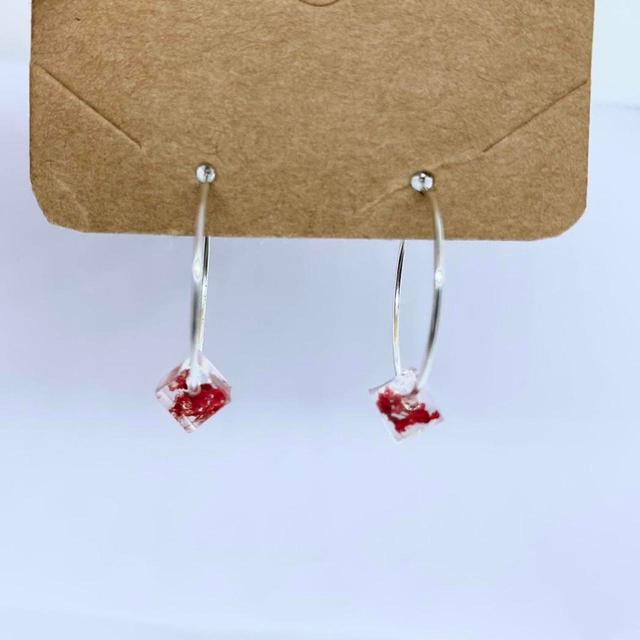 Custom Women's Earrings - Red on Productcaster.