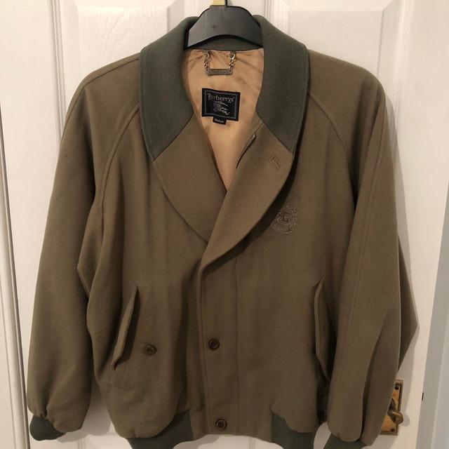 Burberry Men's Bomber Jacket - Khaki/Green - M on Productcaster.