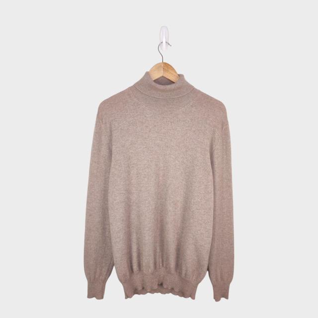 Designer Men's Jumper - Tan/Cream - XL on Productcaster.