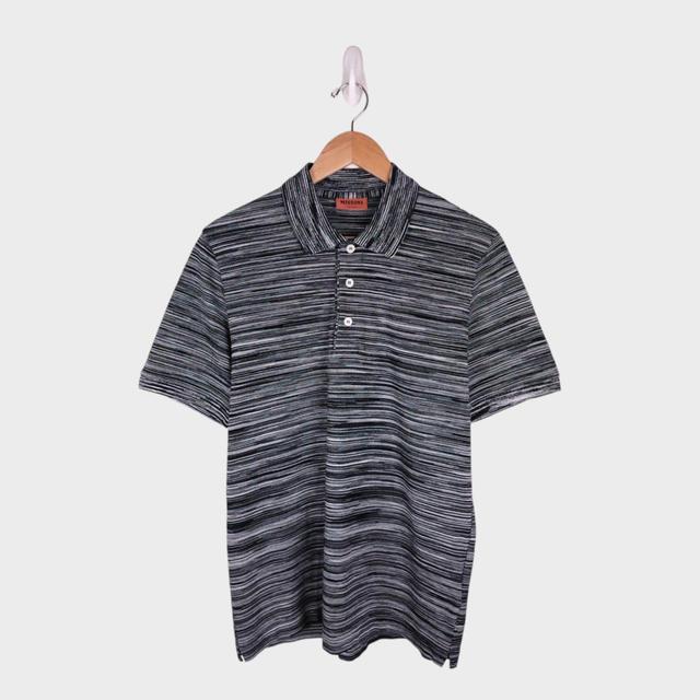 Missoni Men's Polo shirt - Black/White - L on Productcaster.