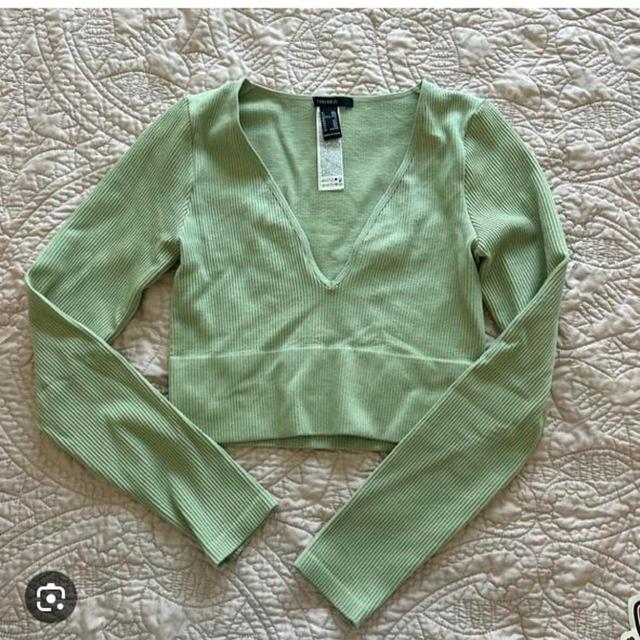 Forever 21 Women's Crop top - Green - 10 on Productcaster.