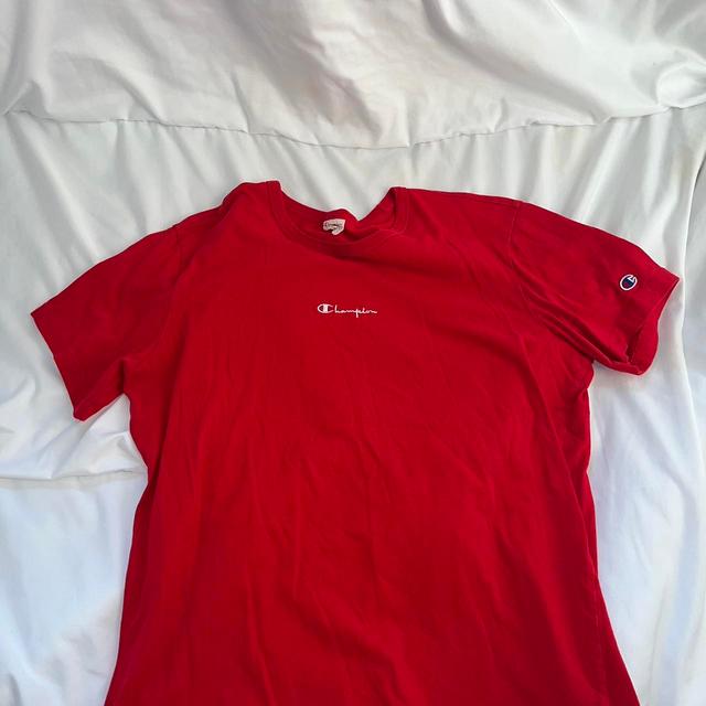 Champion Men's T-shirt - Red - L on Productcaster.