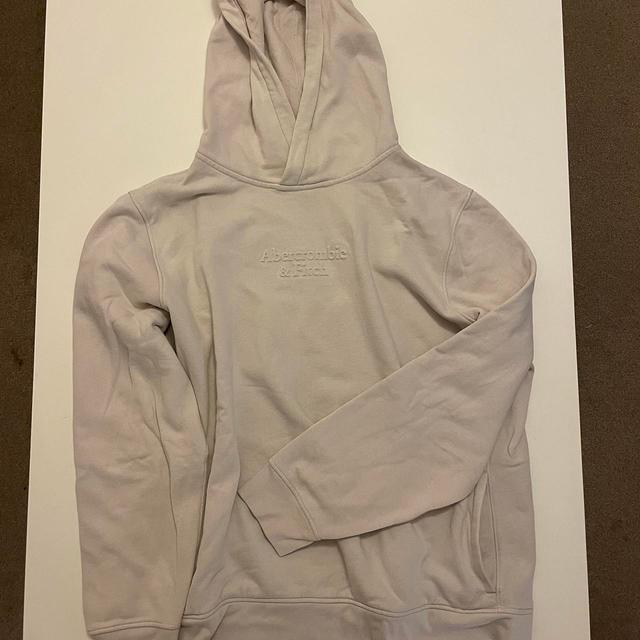 Abercrombie & Fitch Men's Hoodie - Cream - XXL on Productcaster.