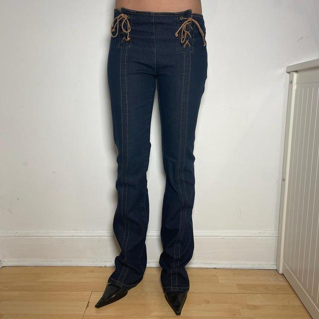 Plein Sud Women's Bootcut Jeans - Navy - UK 8 on Productcaster.