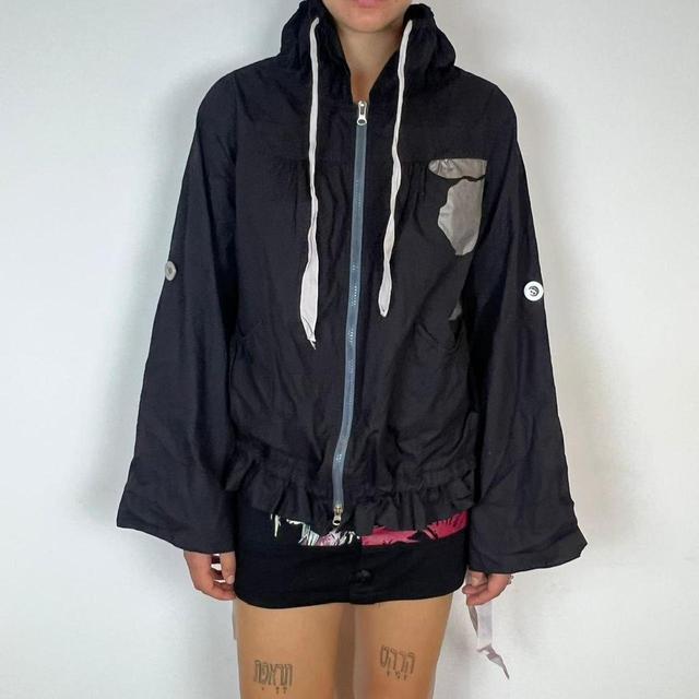 Cop Copine Women's Windbreaker Jacket - Black/White - S on Productcaster.