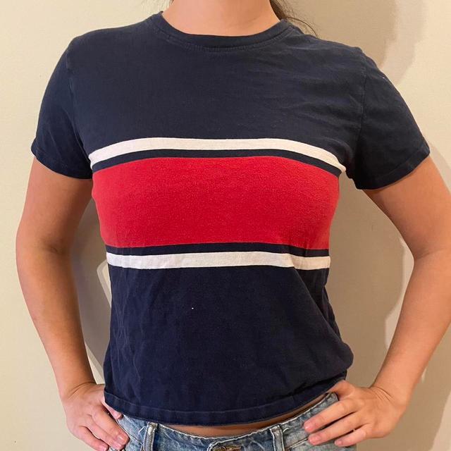 Brandy Melville Women's Crop top - Navy/Blue - 6 on Productcaster.