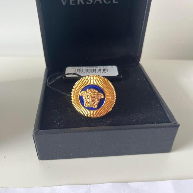 Versace Women's Ring - Gold/Blue on Productcaster.