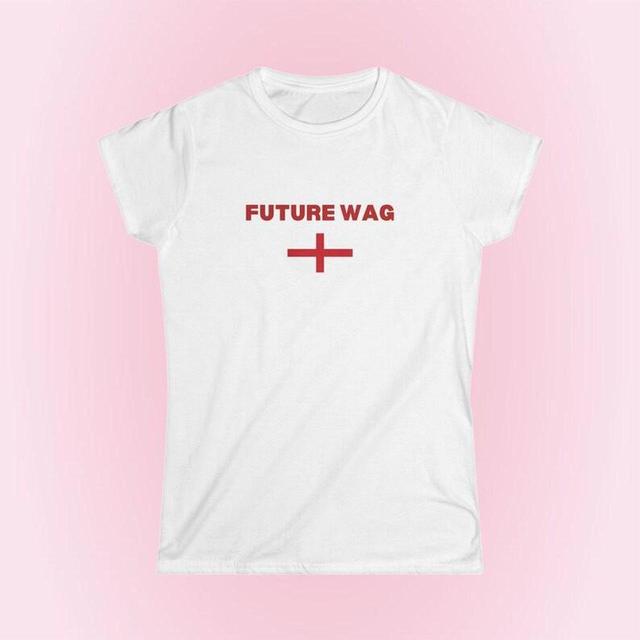 Women's T-shirt - White/Red - L on Productcaster.