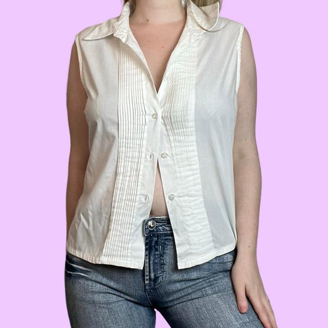 Vintage Women's Shirt - White - L on Productcaster.