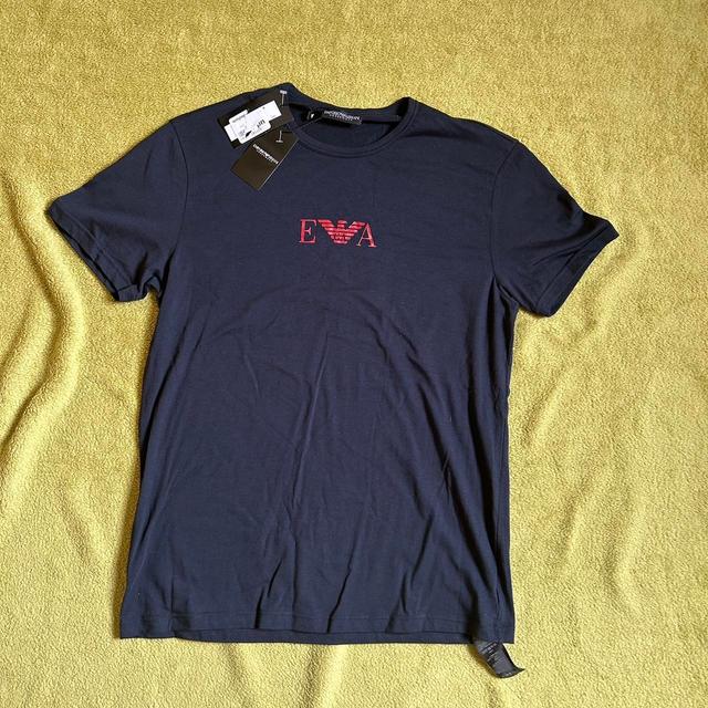 Emporio Armani Men's T-shirt - Navy/Black - M on Productcaster.