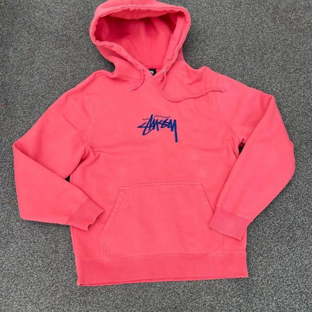 Stüssy Men's Hoodie - Red/Blue - S on Productcaster.