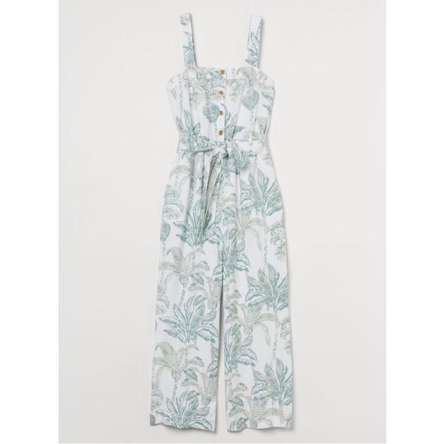 H&M Women's Jumpsuit - White/Green - L on Productcaster.