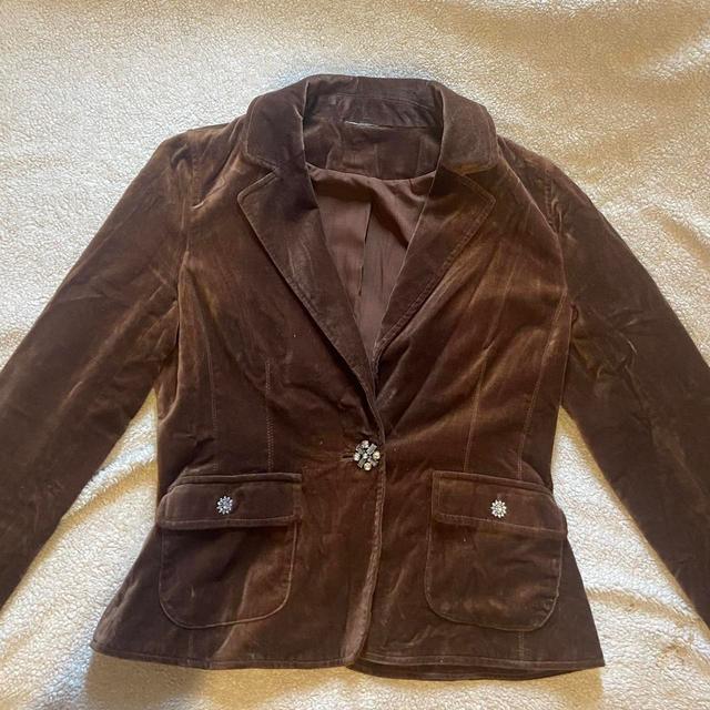 Women's Blazer Jacket - Brown - UK 8 on Productcaster.