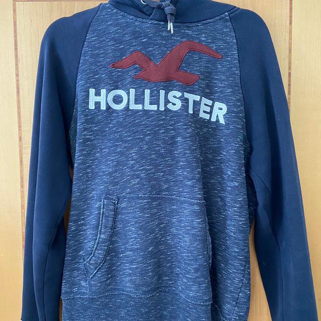 Hollister Co. Men's Hoodie - Blue - S on Productcaster.