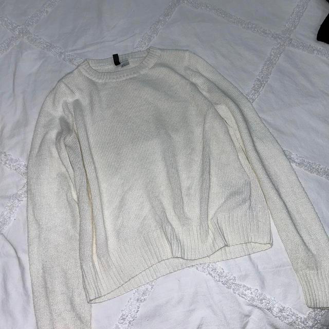 H&M Women's Jumper - White/Cream - S on Productcaster.