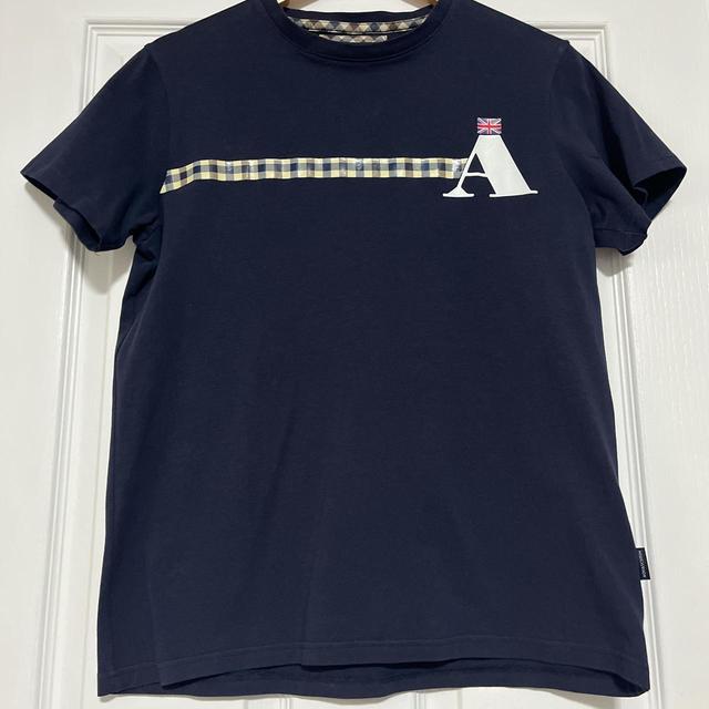 Aquascutum Men's T-shirt - Navy/Multi - S on Productcaster.