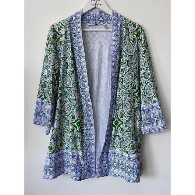 Isaac Mizrahi Live! Women's Cardigan - Green/Blue - M on Productcaster.