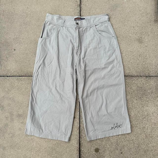 Vintage Men's Shorts - Cream/Grey - L on Productcaster.