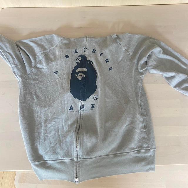 BAPE Men's Hoodie - Grey/Navy - M on Productcaster.