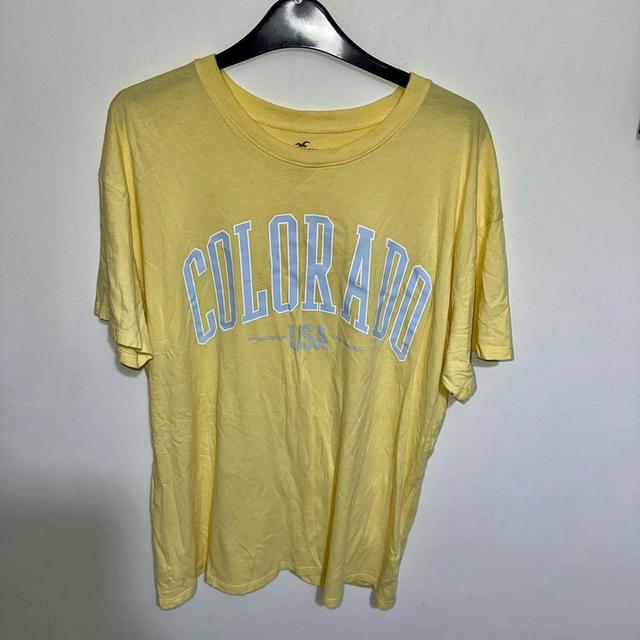 Hollister Co. Women's T-shirt - Yellow - M on Productcaster.