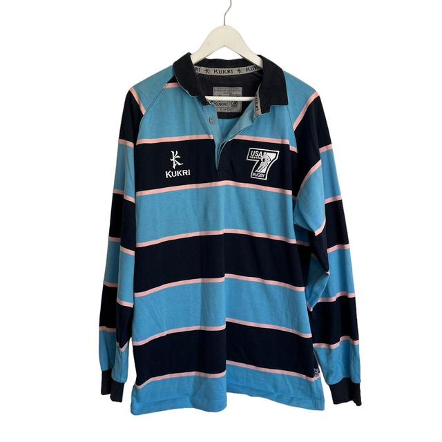 Vintage Men's Polo shirt - Blue/Navy - XL on Productcaster.