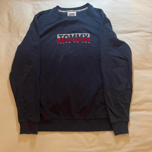 Tommy Hilfiger Men's Sweatshirt - Navy/Blue - L on Productcaster.