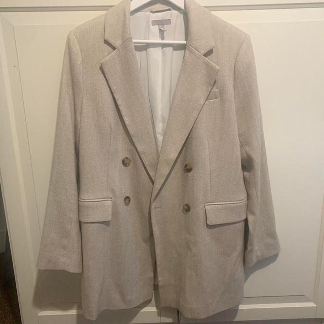 H&M Women's Blazer Jacket - Cream - M on Productcaster.