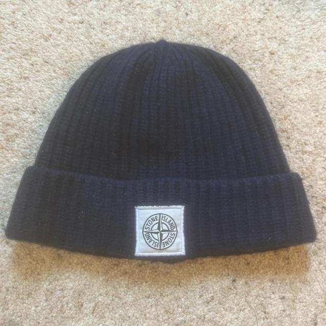 Stone Island Men's Beanies - Navy/Black on Productcaster.