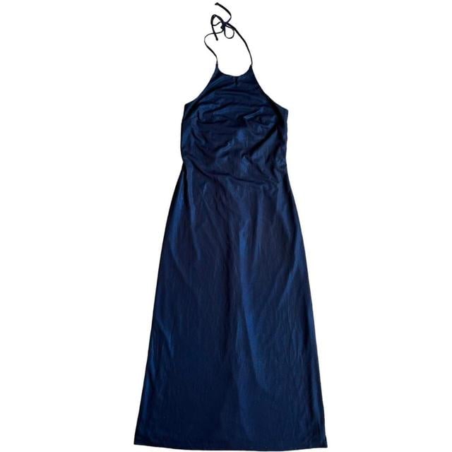 Vintage Women's Maxi Dress - Navy - M on Productcaster.