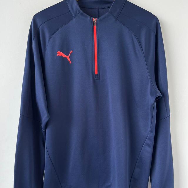 Puma Men's Sweatshirt - Navy - L on Productcaster.