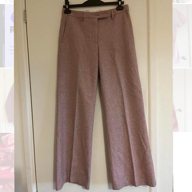 H&M Women's Straight leg Trousers - Pink/Purple - UK 12 on Productcaster.