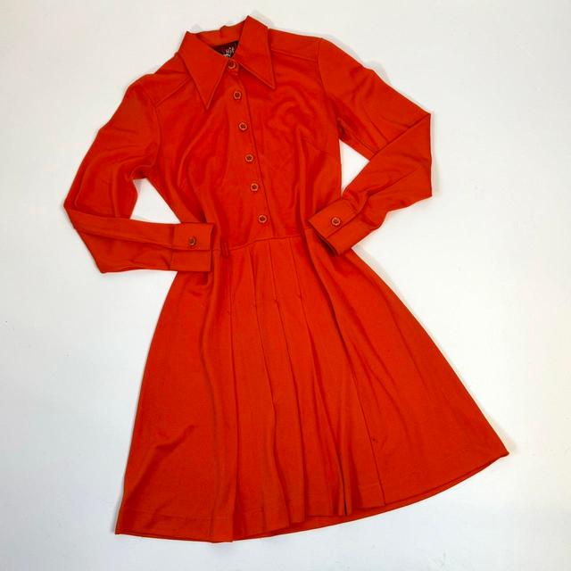 Vintage Women's Mini Dress - Orange - 10 on Productcaster.