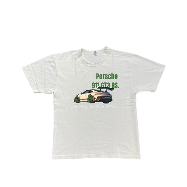 Custom Men's T-shirt - White/Green - XL on Productcaster.